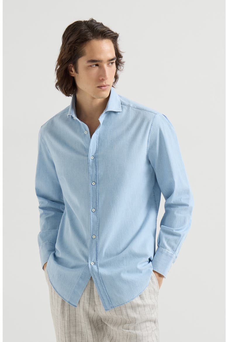 Chambray shirt, Main, color, Medium Denim
