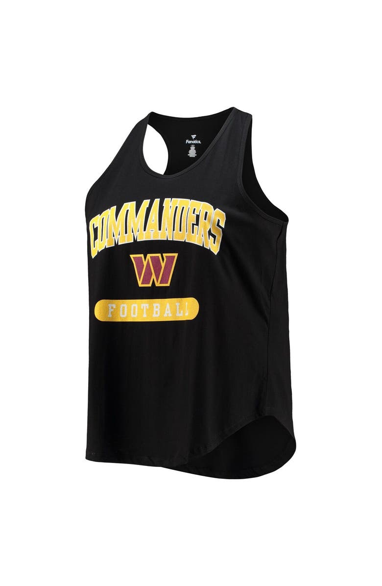 PROFILE Women's Black Washington Commanders Plus Size Team Racerback Tank Top, Alternate, color, 