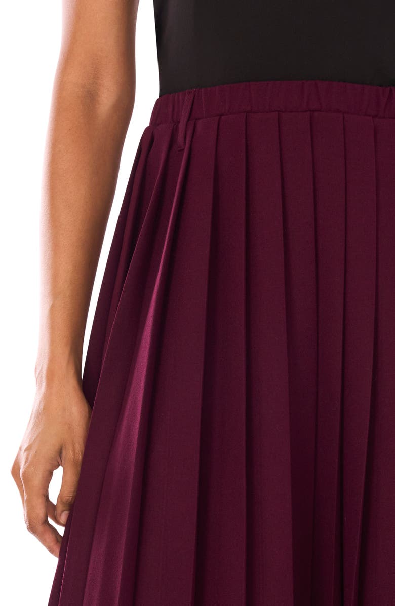 Ted Baker Pleated Midi Skirt, Alternate, color, Wine