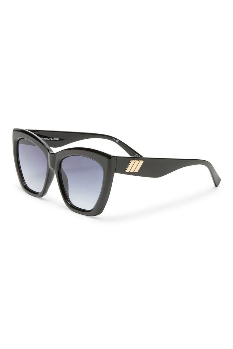 Vamos 57mm Cat Eye Sunglasses, Alternate, color, BLACK