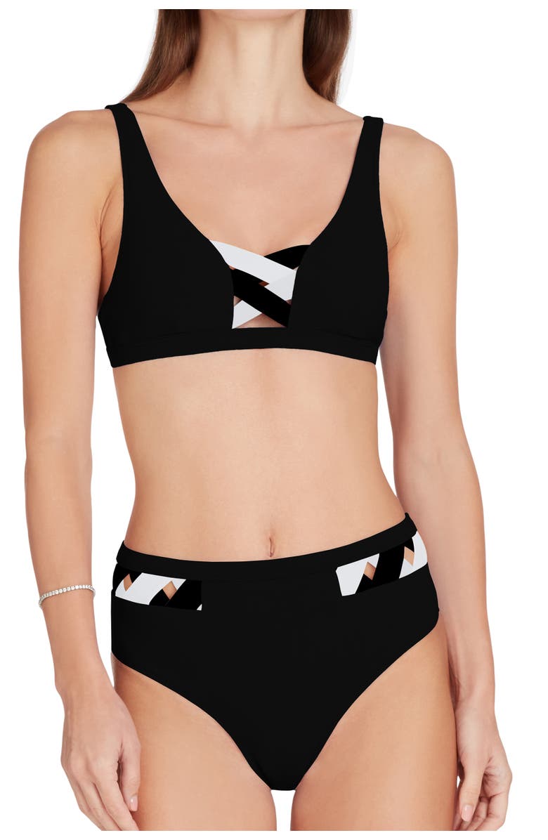 VALIMARE Martinique Bandage Bikini Top, Main, color, Black