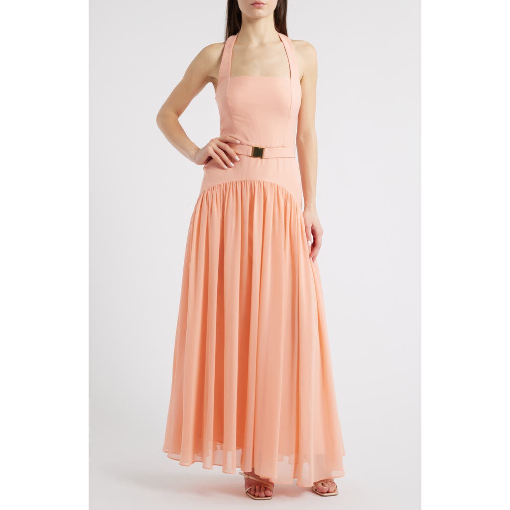 HUTCH HUTCH AZA A-LINE HALTER DRESS