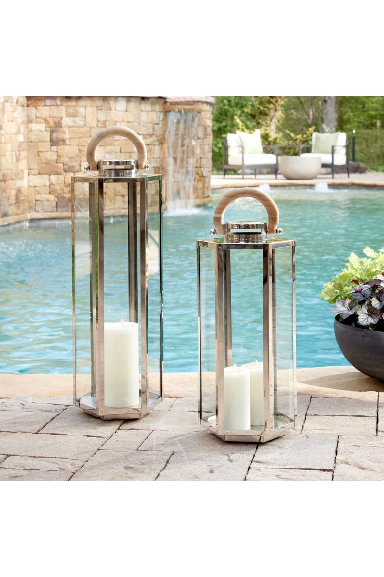 Dockside Outdoor Lantern, Alternate, color, Silver
