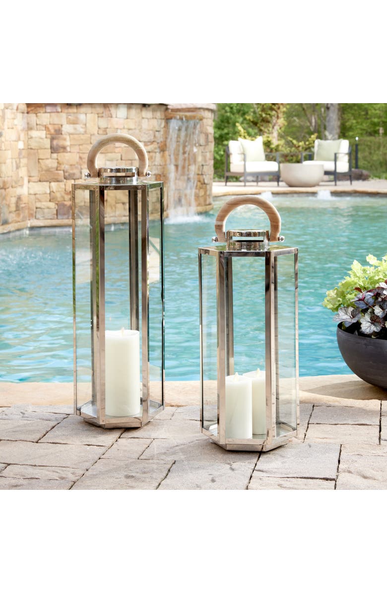 Napa Home & Garden Dockside Outdoor Lantern, Alternate, color, Silver