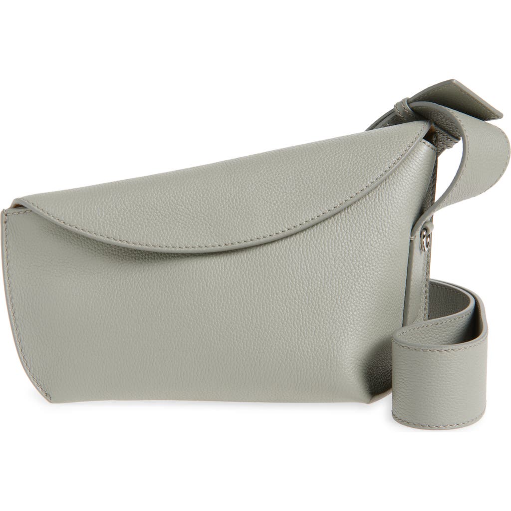 Alexander Mcqueen Mcqueen T-bar Sling Leather Crossbody Bag In Cool Grey/silver