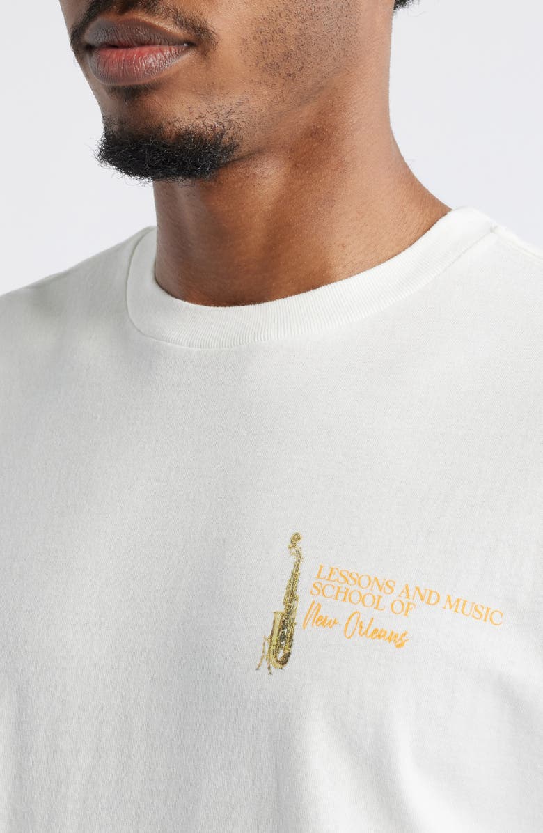 The Forecast Agency NoLa Jazz Cotton Graphic T-Shirt, Alternate, color, White