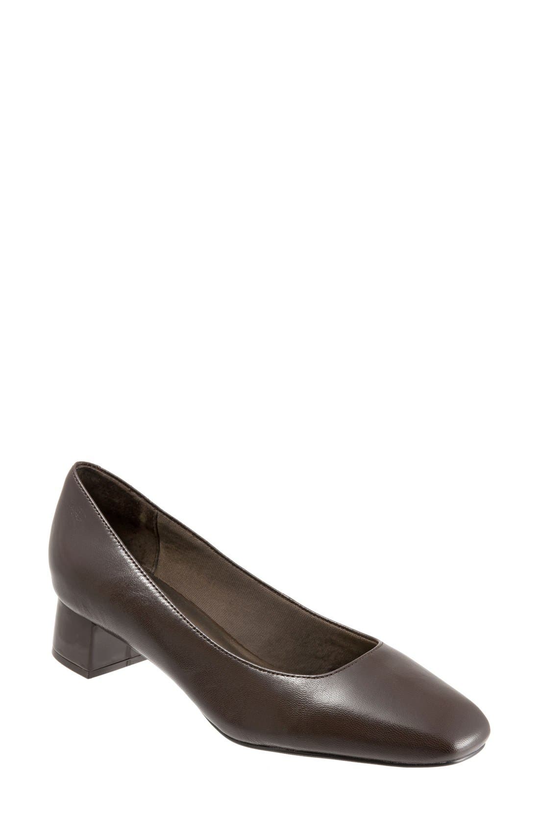 Lola Pump, Main, color, DARK BROWN LEATHER