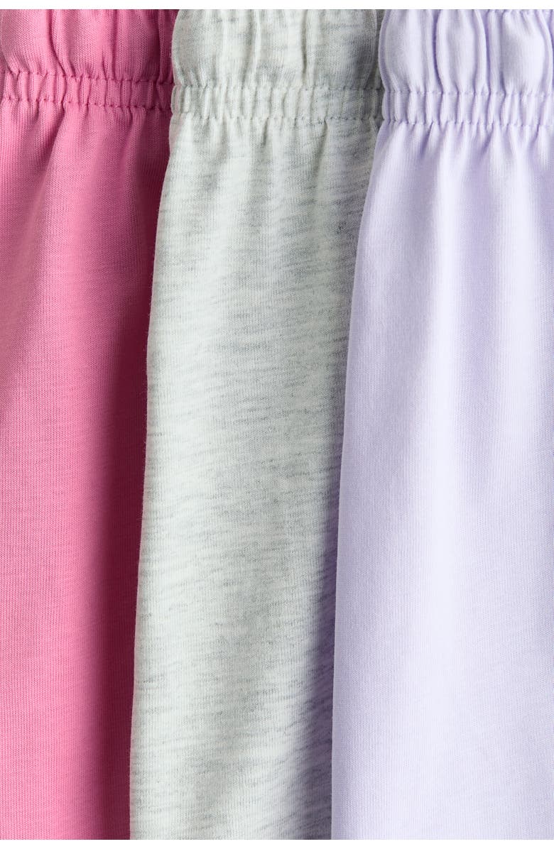 H&M 3-pack cotton jersey shorts, Alternate, color, Lilac/Pink/Light Gray Melange