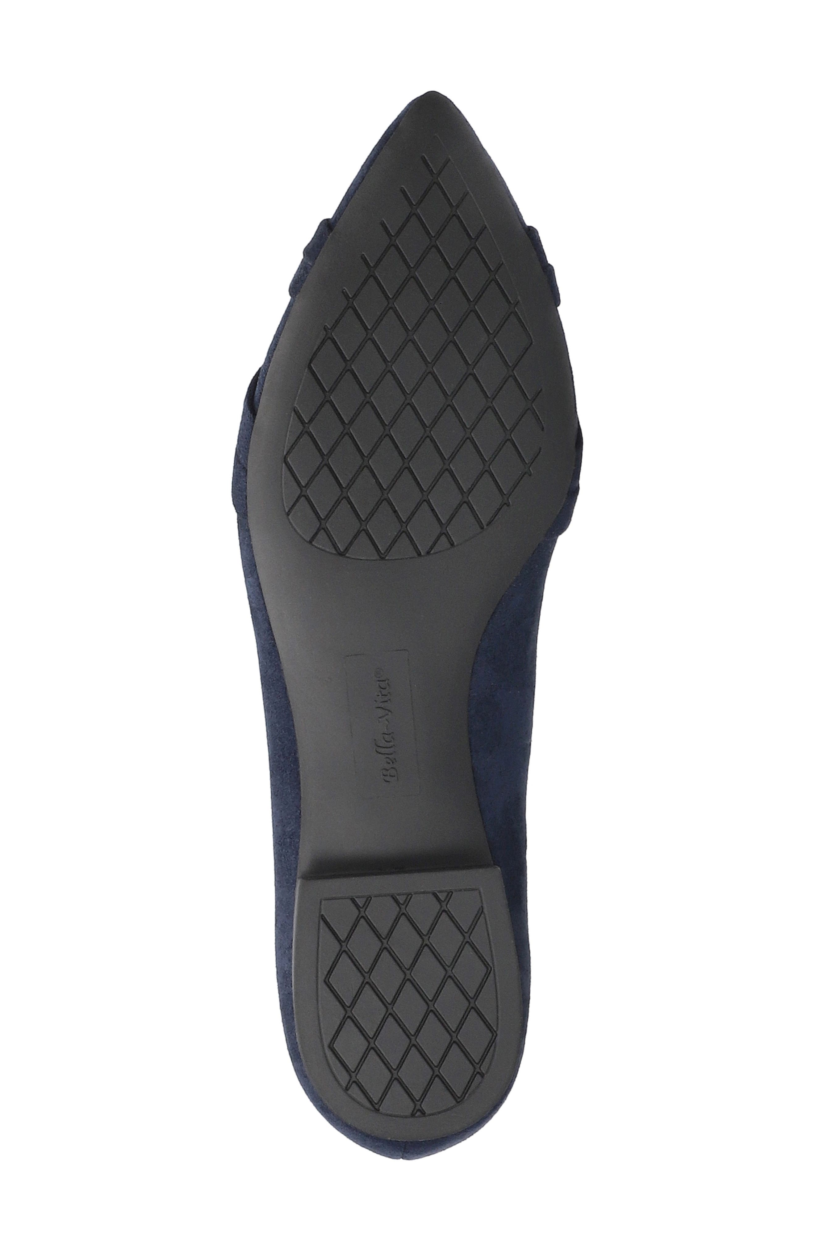 Roxie Pointed Toe Flat, Alternate, color, NAVY SUEDE