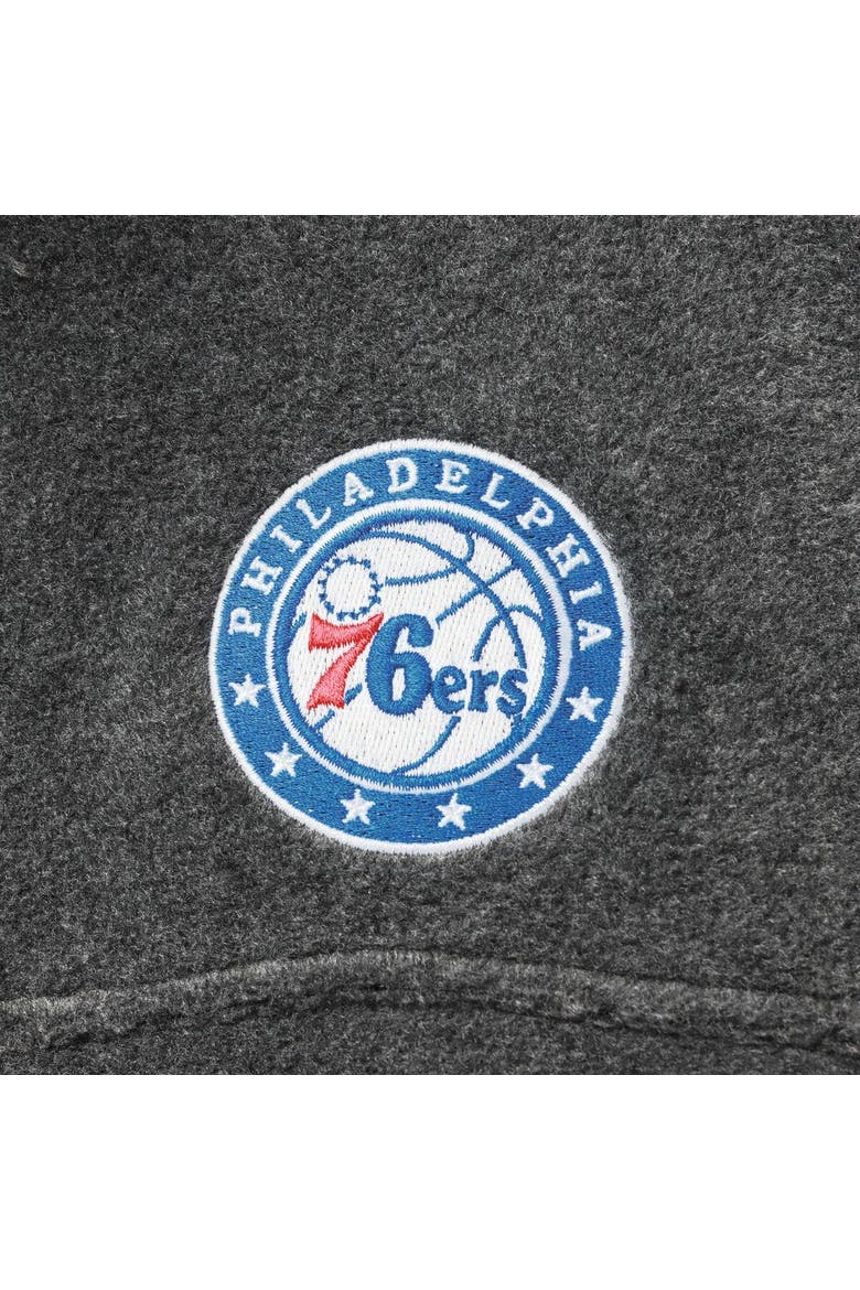 Men's Columbia Philadelphia 76ers Heathered Charcoal Flanker Full-Zip Jacket, Alternate, color, Heather Charcoal