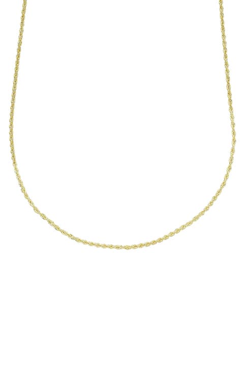 14K Gold Thin Rope Chain