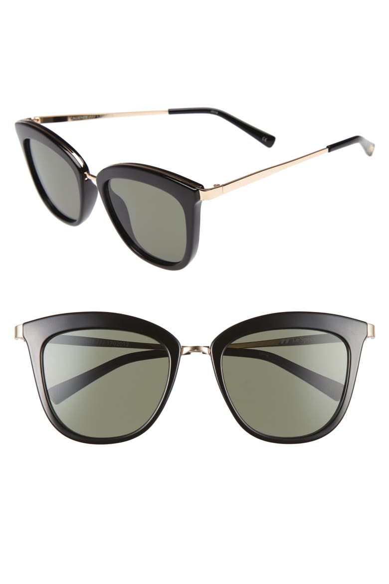 Caliente 53mm Cat Eye Sunglasses, Main, color, BLACK/ GOLD