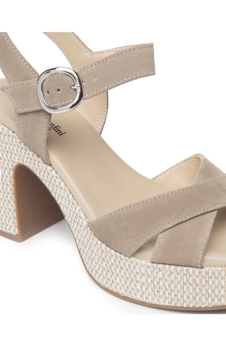 NeroGiardini Ankle Strap Platform Sandal, Alternate, color, Taupe