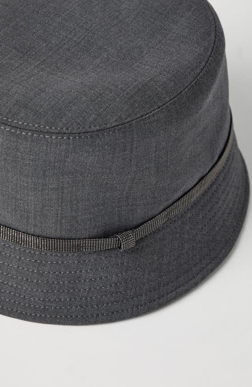 Brunello Cucinelli Monili Chain Detail Bucket Hat In Gray