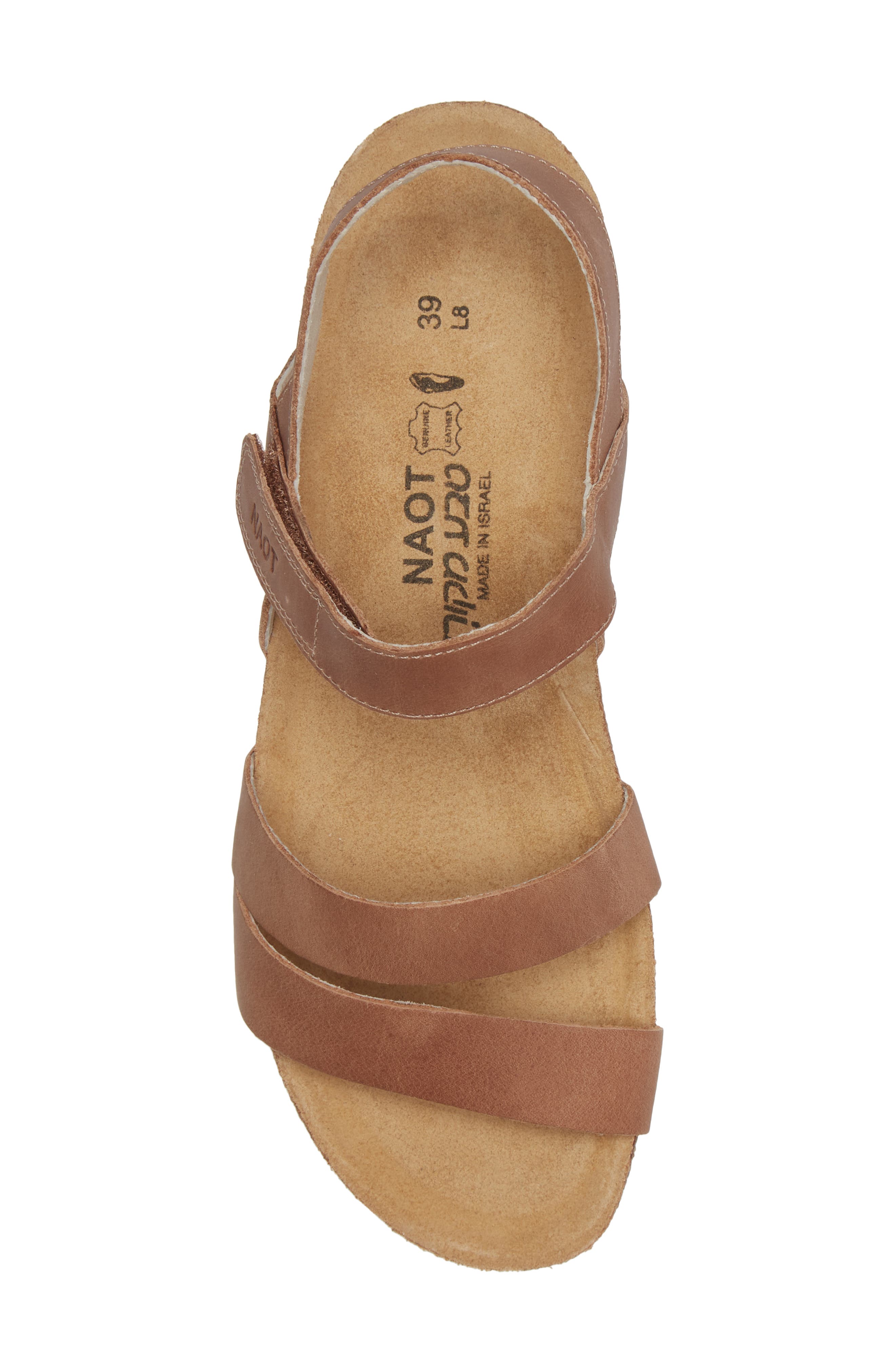 'Kayla' Sandal, Alternate, color, LATTE BROWN LEATHER