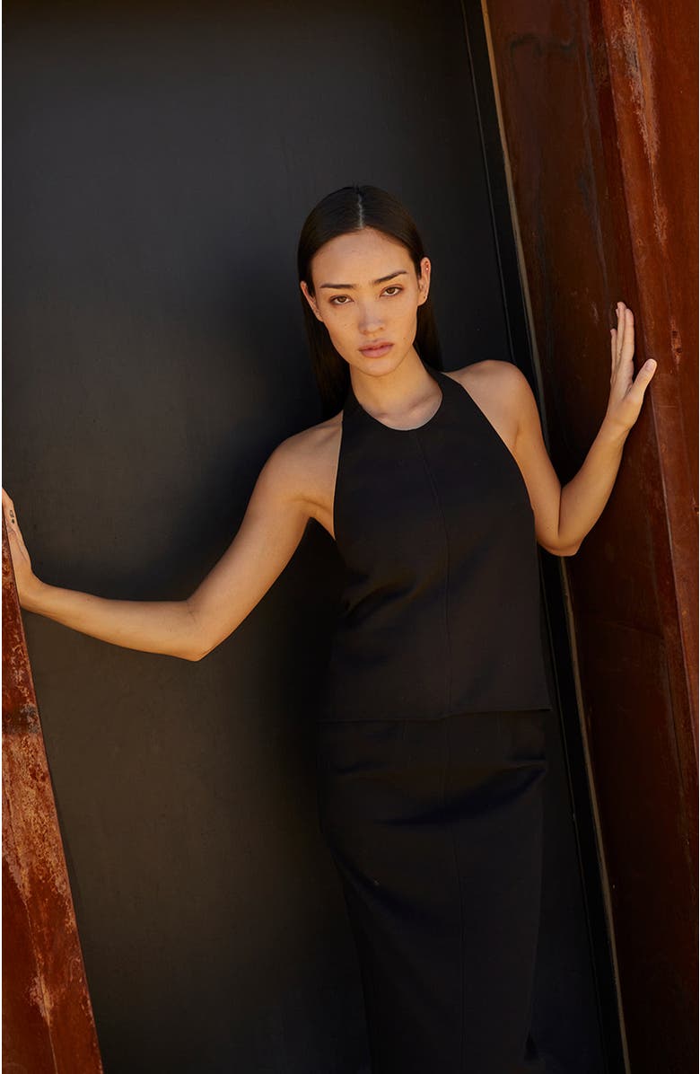 CRESCENT Halter Neck Top, Alternate, color, 