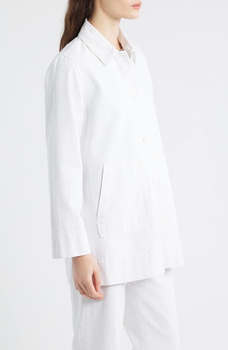 Eileen Fisher Organic Cotton Chore Jacket, Alternate, color, White