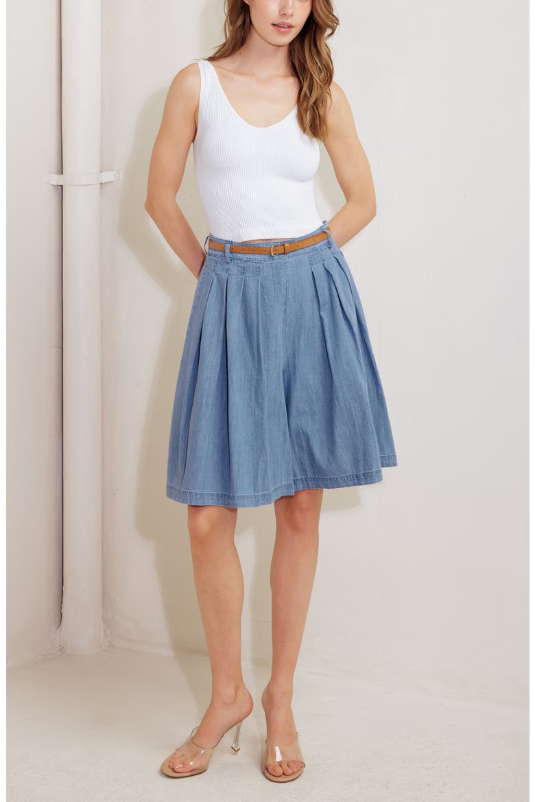 Denim Bermuda Short, Alternate, color, LIGHT BLUE DENIM