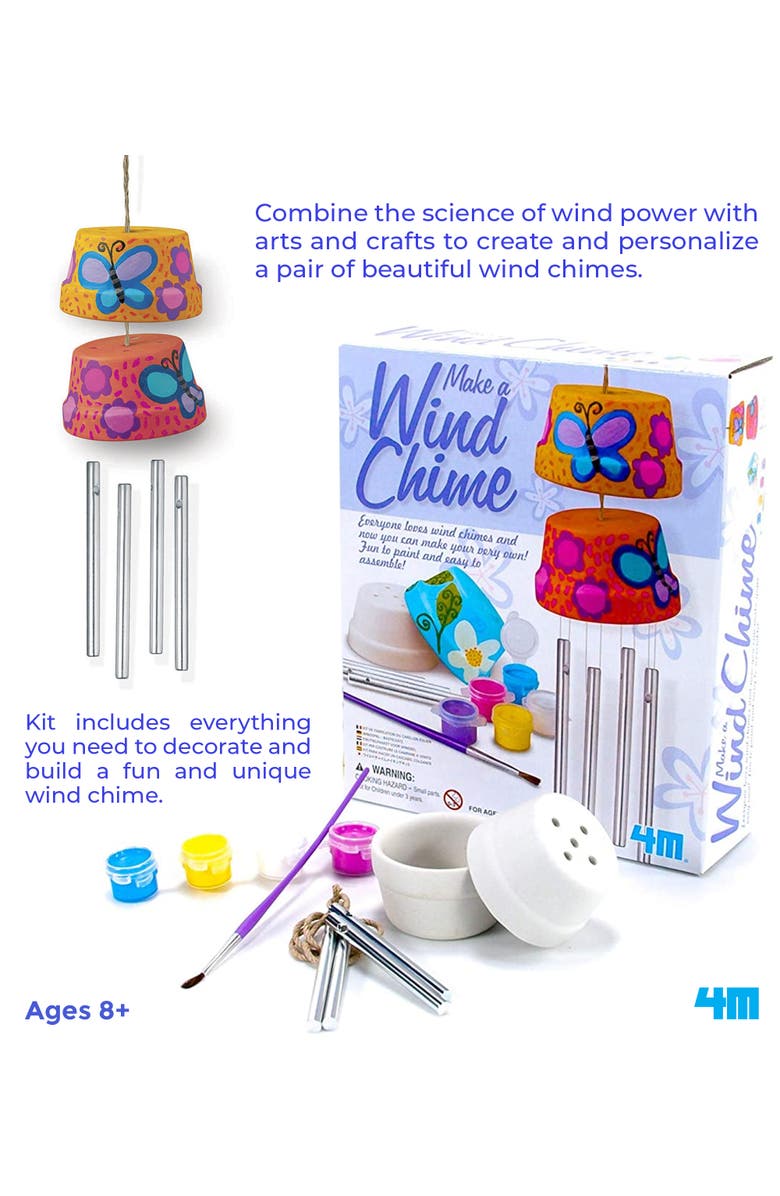 4M Make A Wind Chime Craft Kit Ages 8 And Up, Alternate, color, Multicolored