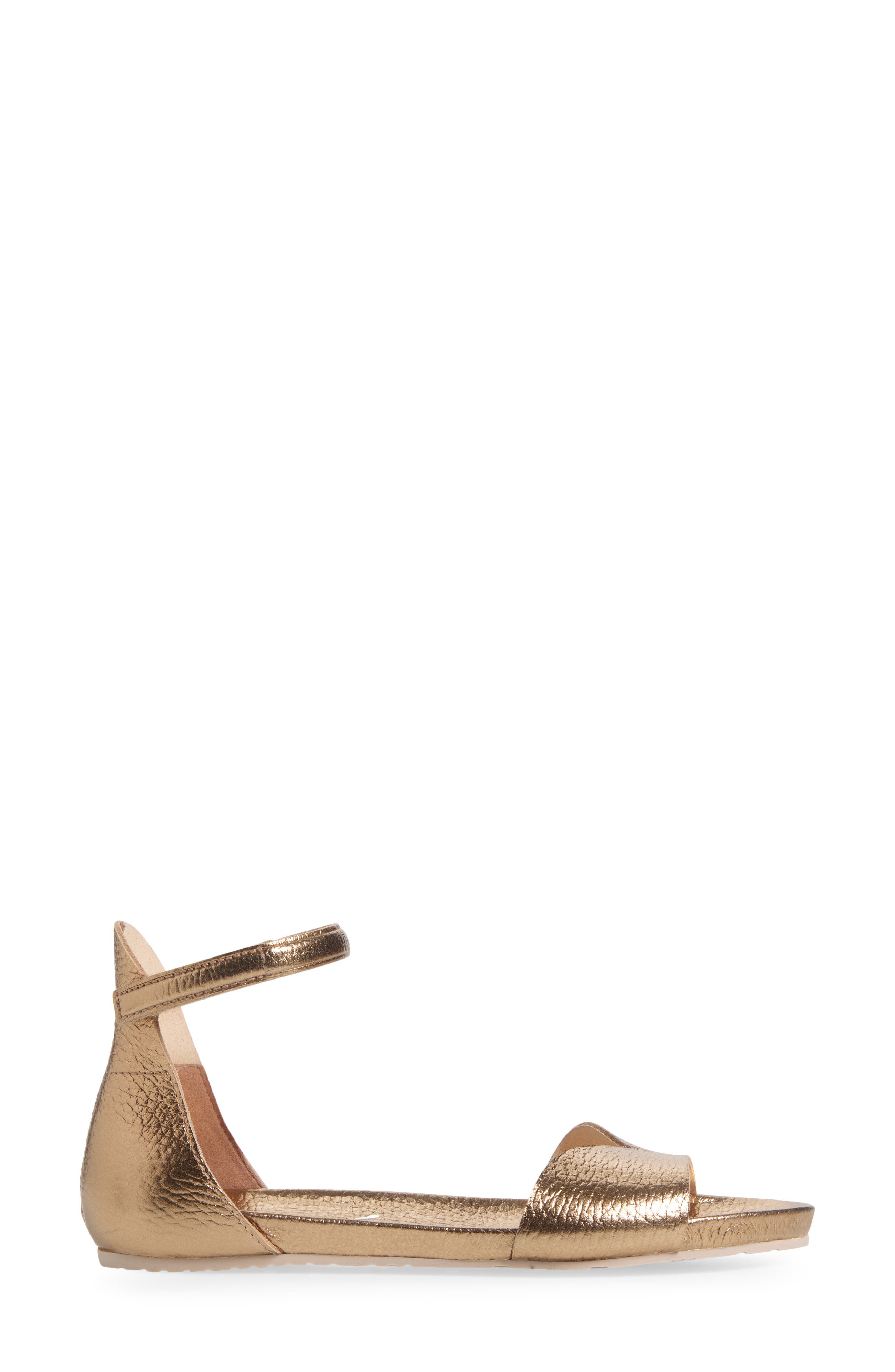 Jela Ankle Strap Sandal, Alternate, color, CAVA CERVO LAME