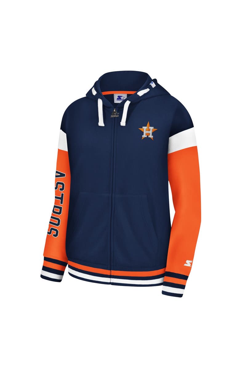 STARTER Women's Starter Navy Houston Astros Homestretch Full-Zip Hoodie, Alternate, color, Navy