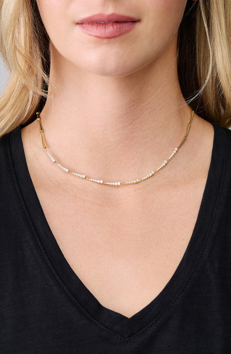 Bony Levy Audrey Diamond Tennis Necklace, Alternate, color, 18K Yellow Gold