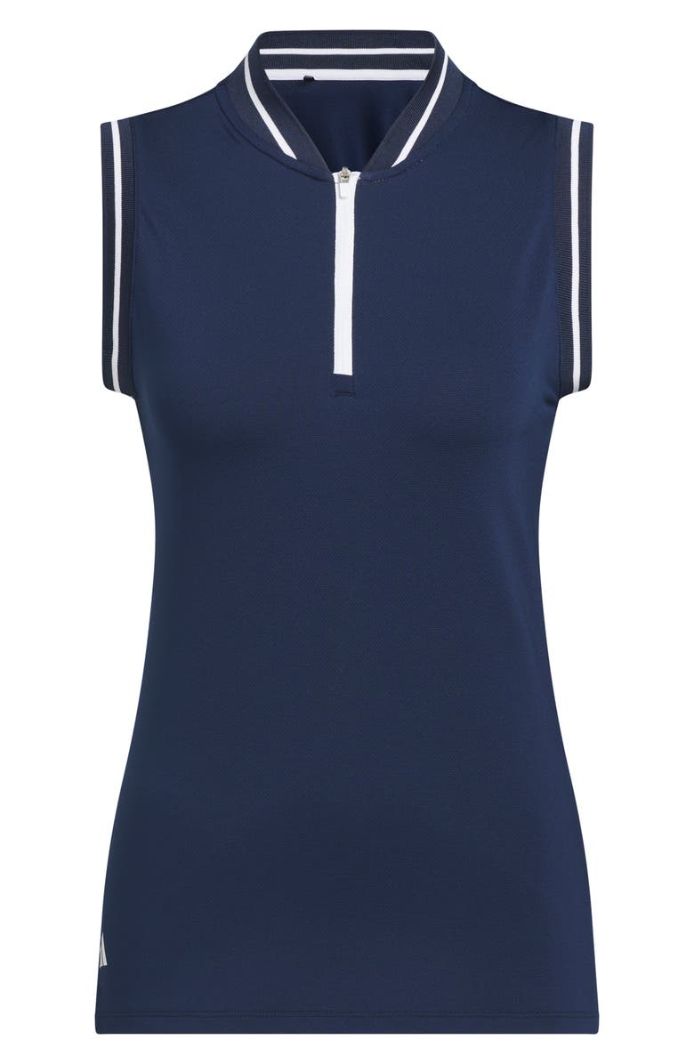 adidas Golf Ultimate 365 Sleeveless Golf Half Zip Top, Alternate, color, Collegiate Navy/ White