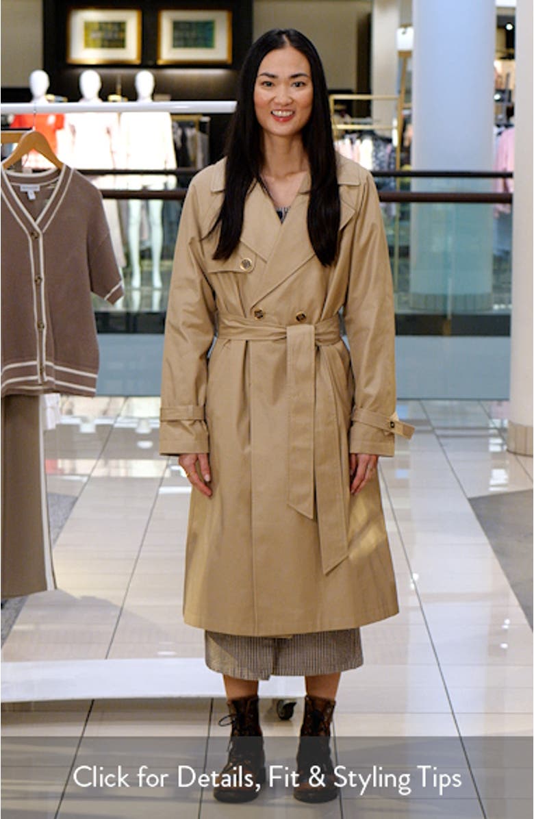 Double Breasted Water Repellent Trench Coat, sales video thumbnail