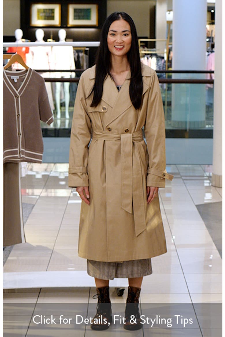 Double Breasted Water Repellent Trench Coat video