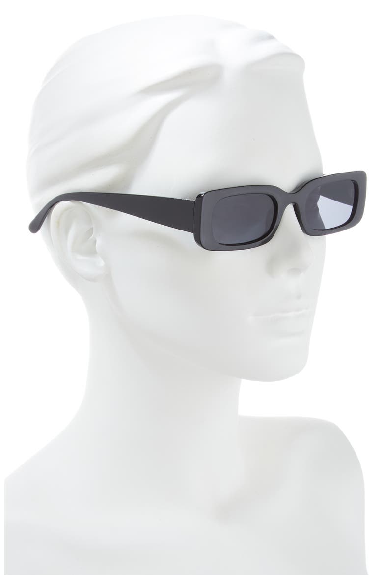 Rectangular Sunglasses, Alternate, color, BLACK