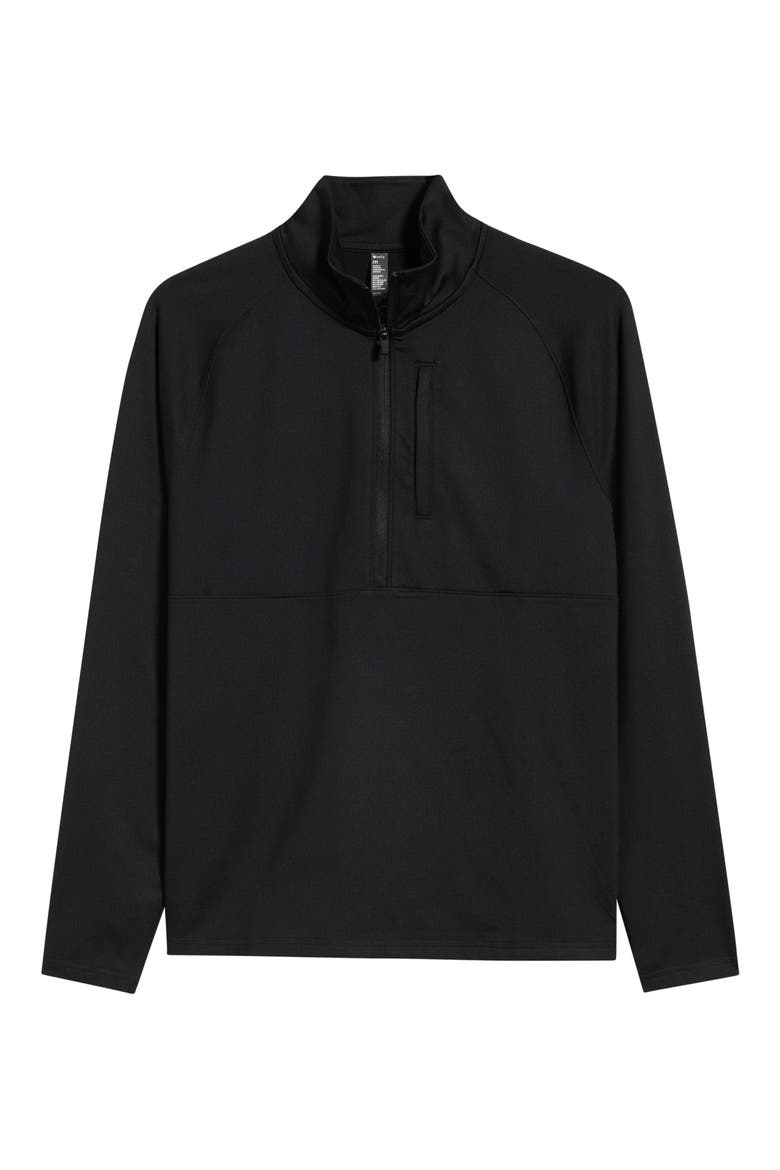Live-In Half Zip Pullover, Alternate, color, BLACK