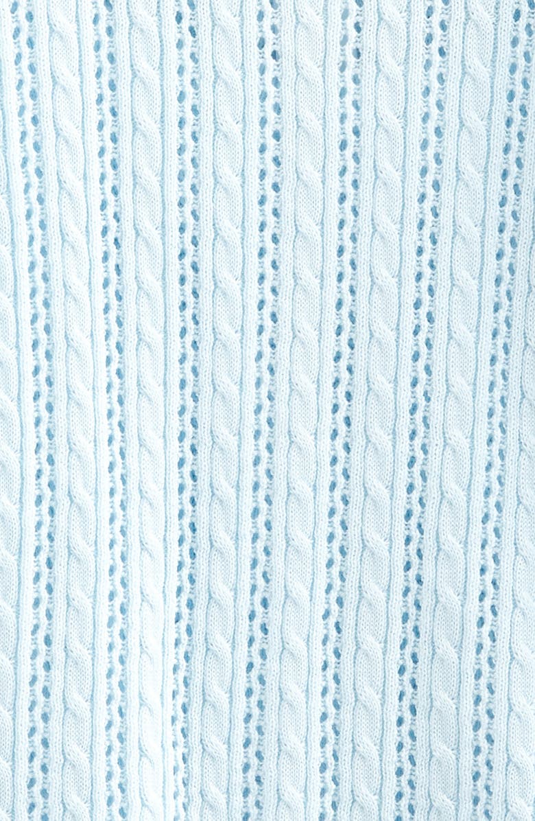 Nordstrom Kids' Cable Stitch Cardigan & Sweater Tank Set, Alternate, color, Blue Delicate