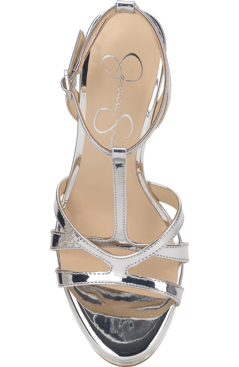Jessica Simpson Sippete T-Strap Platform Sandal, Alternate, color, Silver