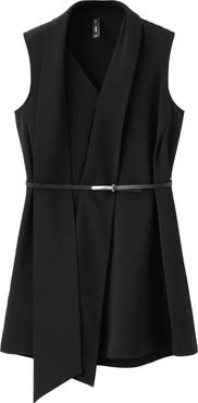 MANGO Scarf Neck Belted Minidress