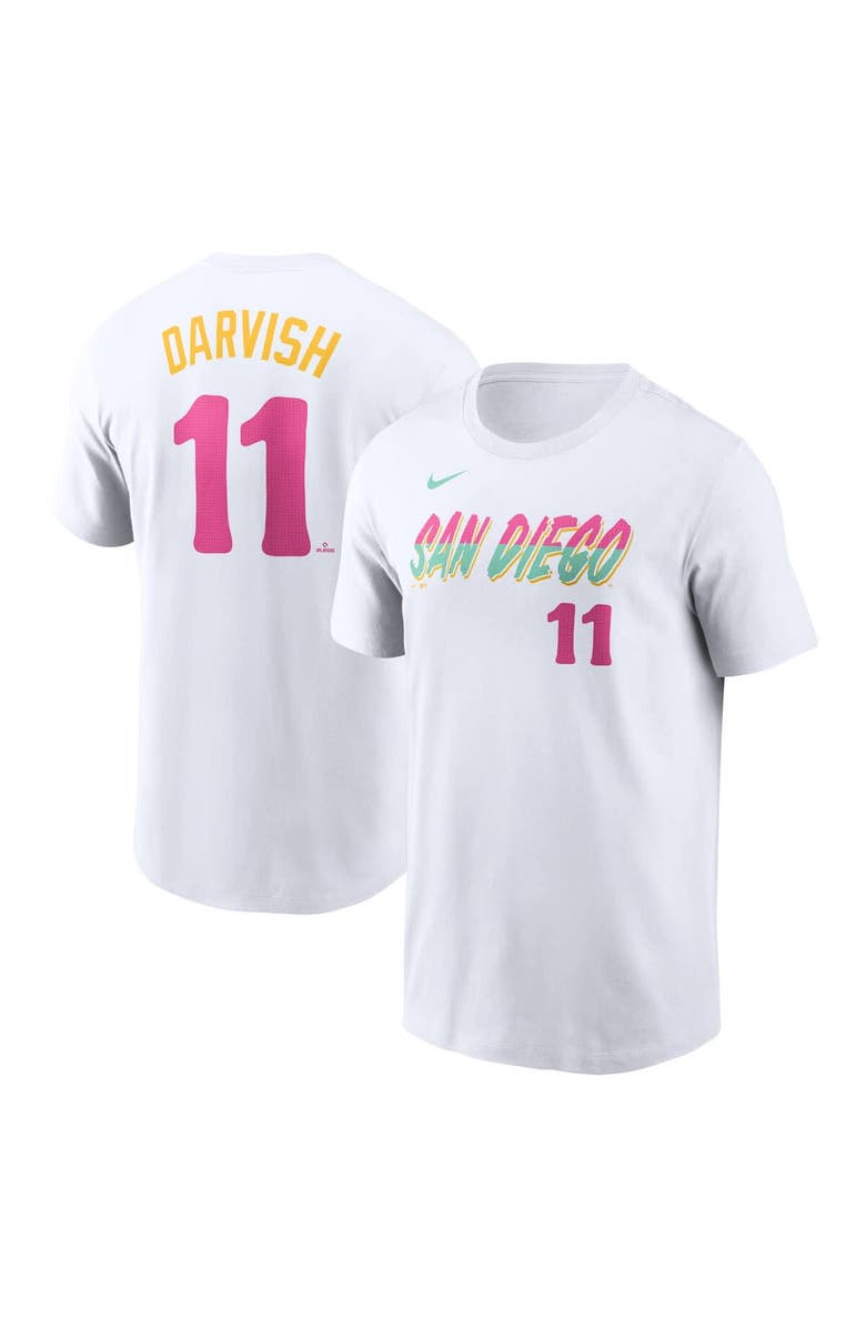 Nike Men's Nike Yu Darvish White San Diego Padres Fuse City Connect Name & Number T-Shirt, Alternate, color, White