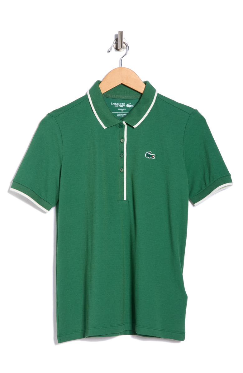 Lacoste Tipped Polo, Main, color, Green/ Flour