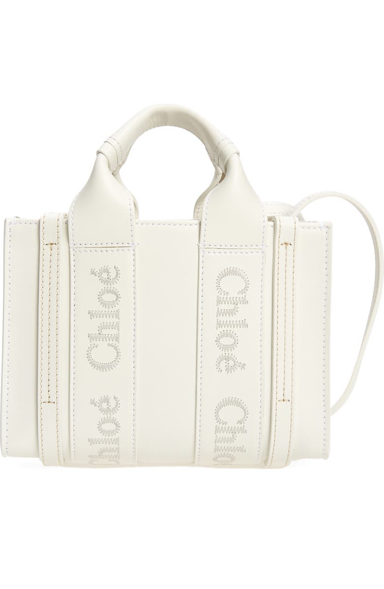 Chloé Mini Woody Leather Tote, Main, color,