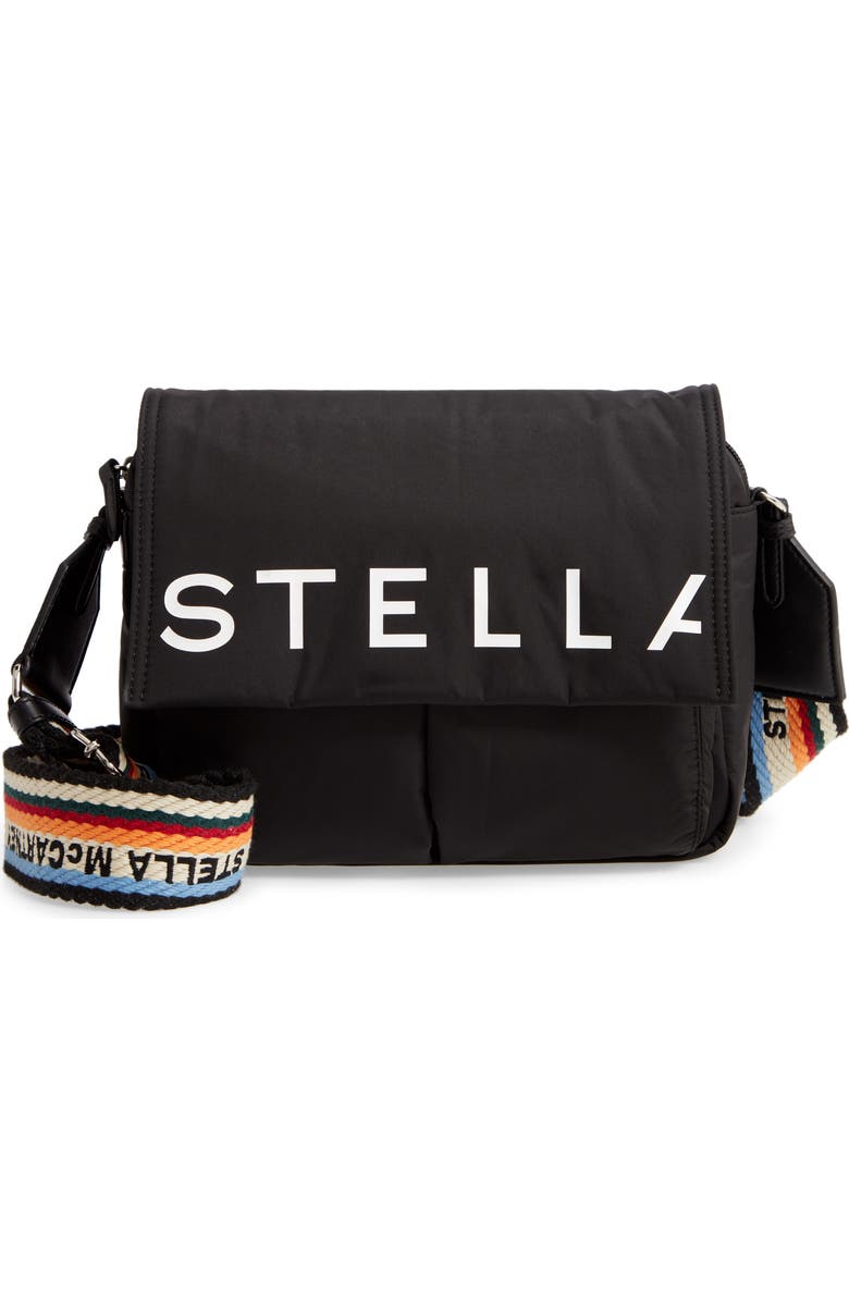 Stella McCartney Medium Padded Eco Nylon Shoulder Bag, Main, color,