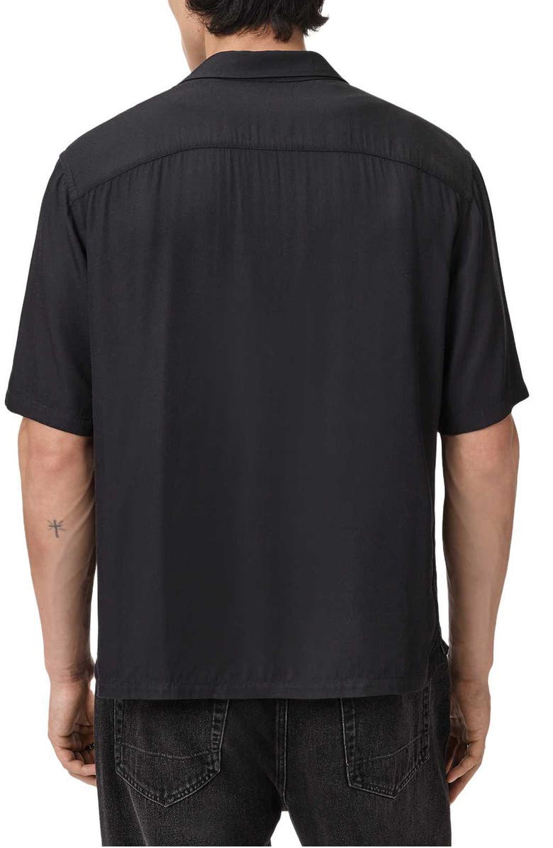 AllSaints Pacify Short Sleeve Button-Up Shirt, Alternate, color, Rattan Brown