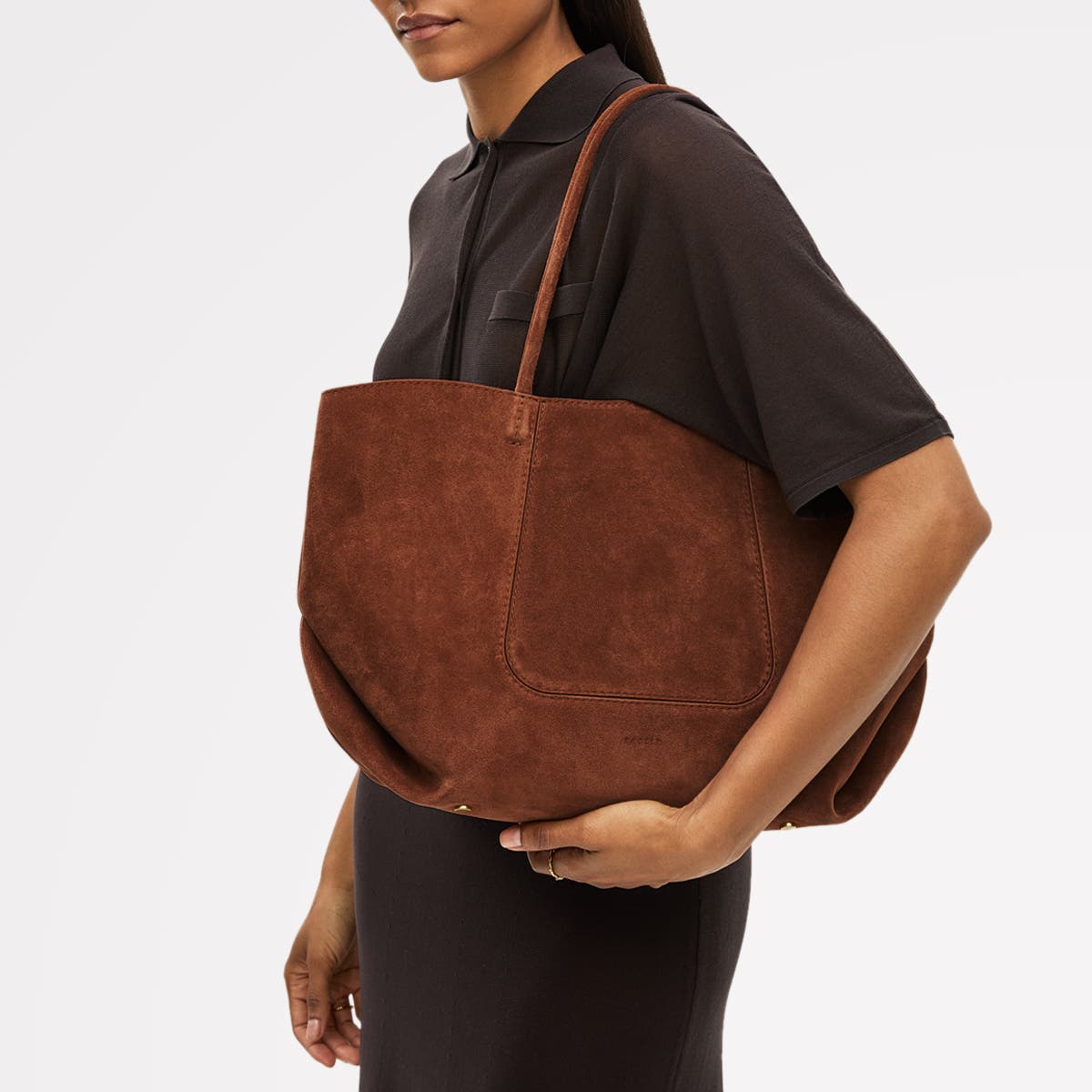 Radley The Compton - Suede Medium Ziptop Shoulder Bag, Alternate, color, 