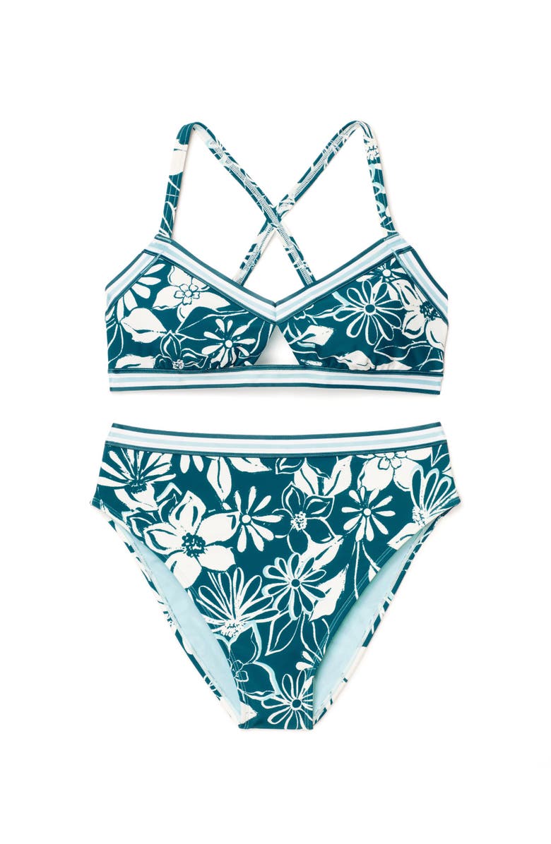 Adore Me Gisele Swimwear Bra, Alternate, color, Floral Blue