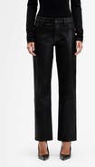 7 For All Mankind Calie Coated Mid Rise Straight Leg Jeans
