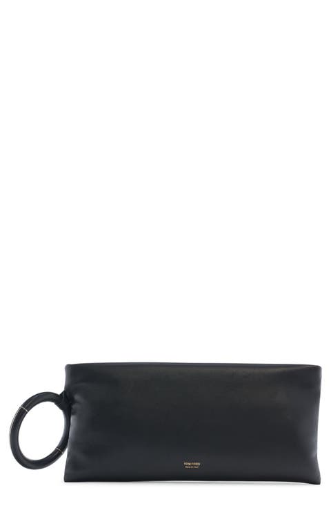 T-Ring Leather Clutch