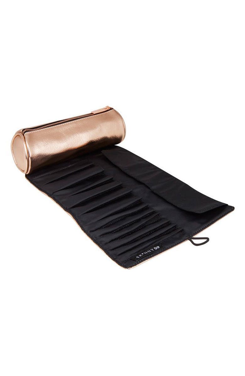 Skinnydip Rose Gold Makeup Roll, Alternate, color,