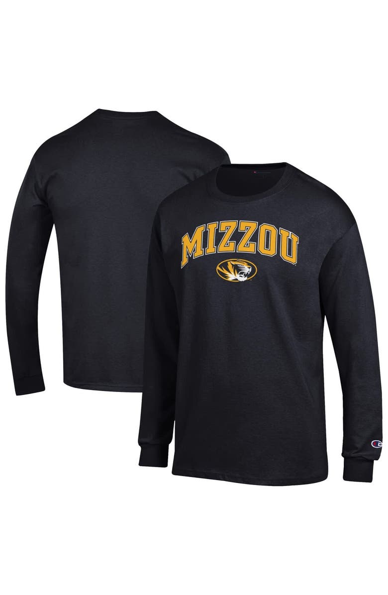 Champion Men's Champion  Black Missouri Tigers Arch Over Logo Long Sleeve T-Shirt, Main, color, Black