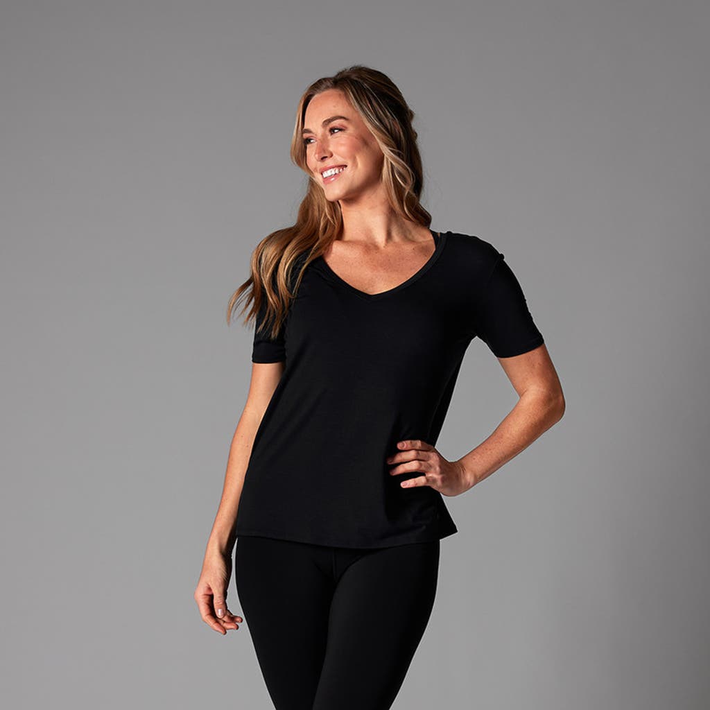 Tavi Everyday V-neck Tee In Black