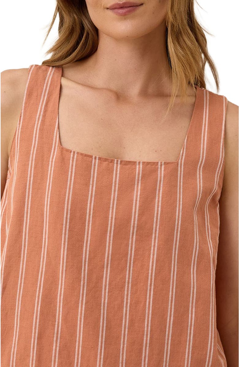 Pact Canopy Linen Square Neck Tank Made with Organic Cotton, Alternate, color, Hermosa Stripe