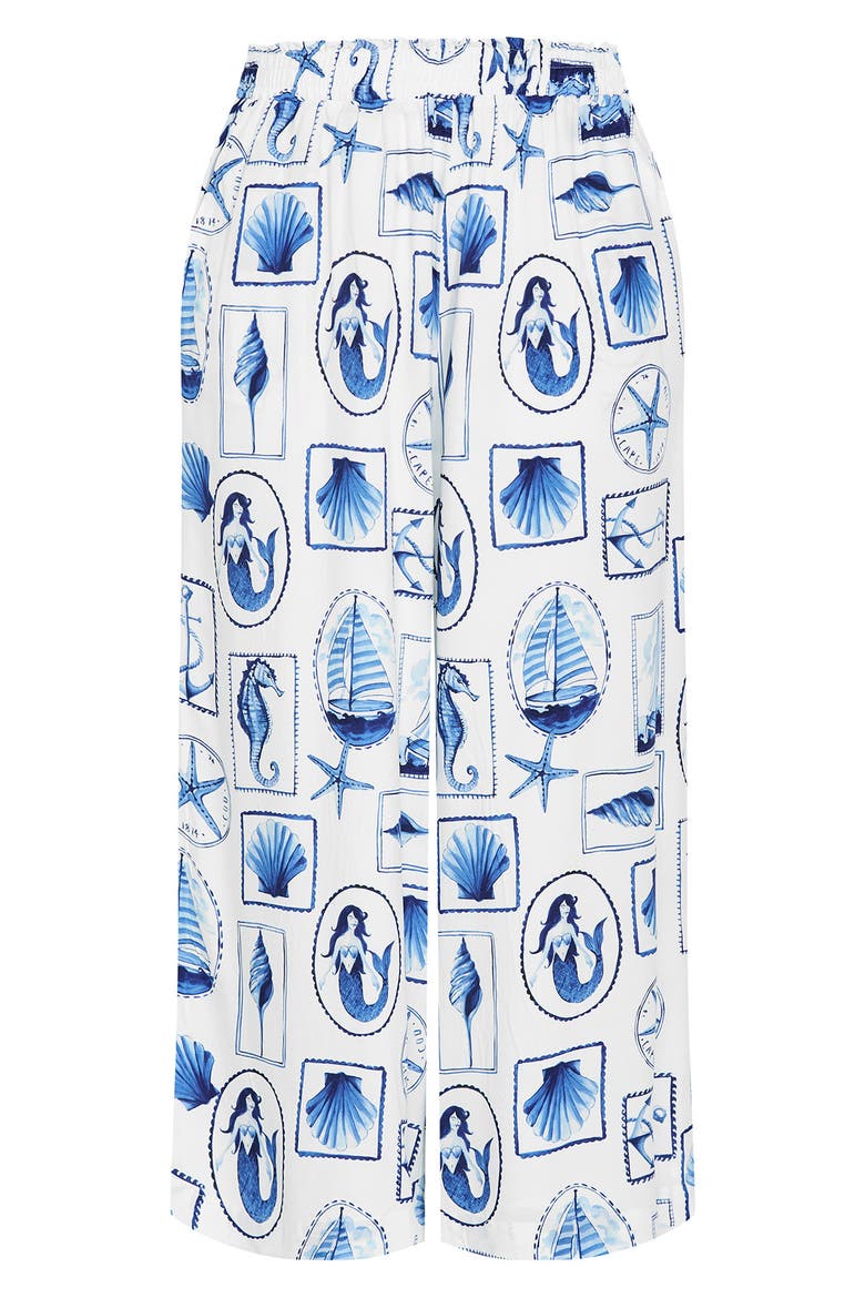 Liana Print Wide Leg Pants, Alternate, color, AMALFI POSTCARD