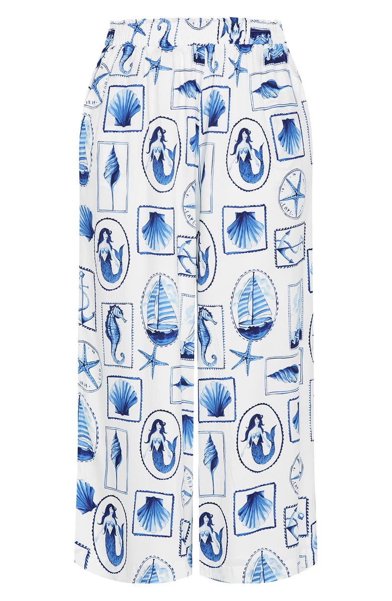 City Chic Liana Print Wide Leg Pants, Alternate, color, 