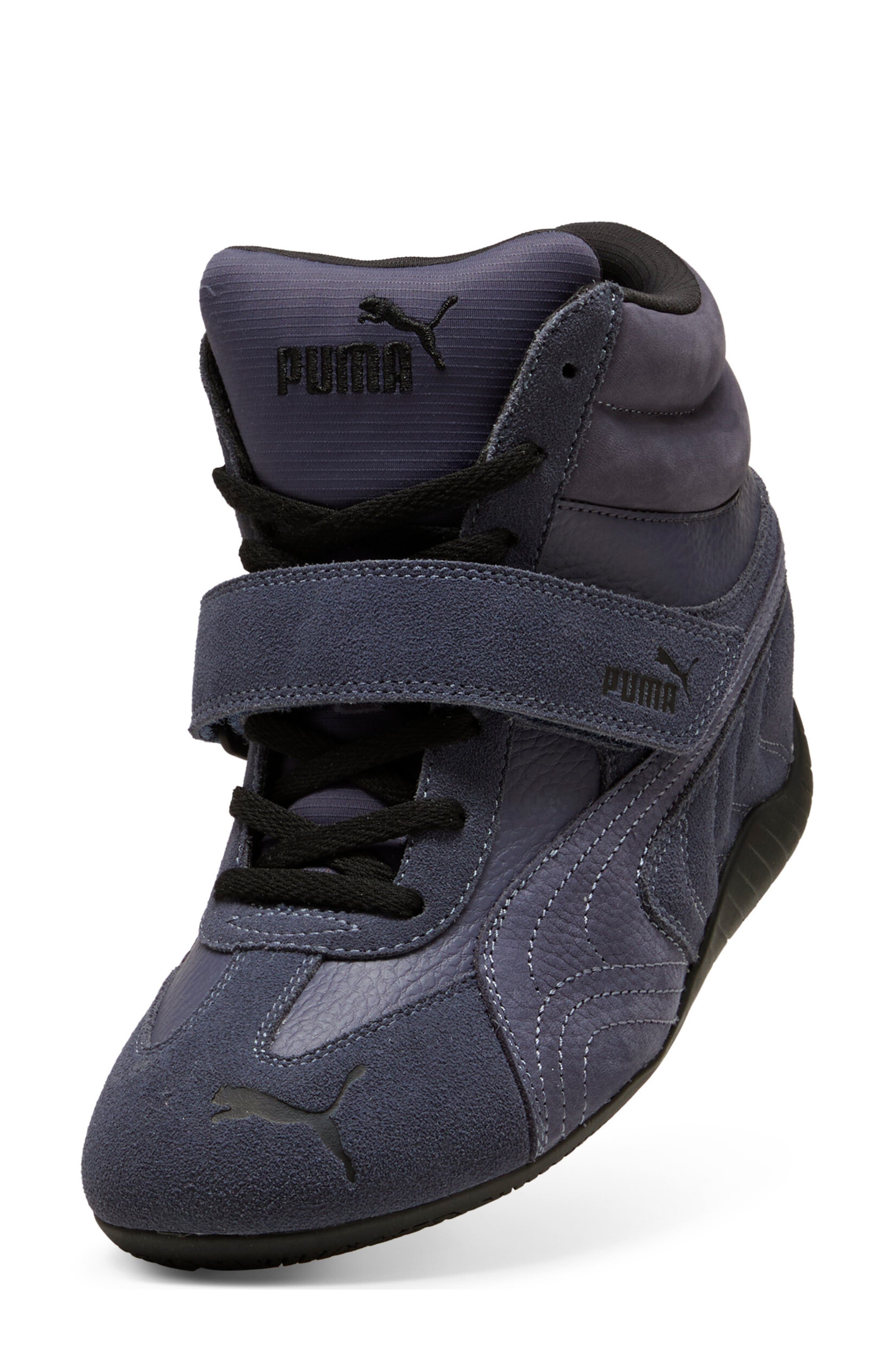 Speedcat Wedge Leather Sneaker, Alternate, color, INKY DEPTHS/ PUMA BLACK